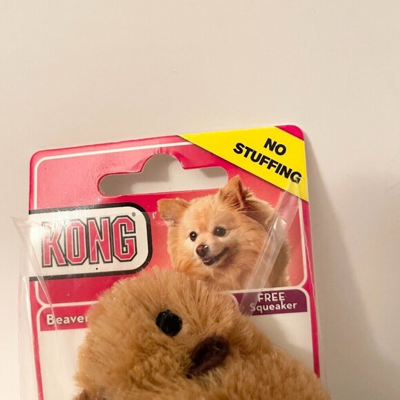 Kong Puppy XS Teething Rubber Chew Toy and Kong Beaver Removable Squeaker - Picture 7 of 9